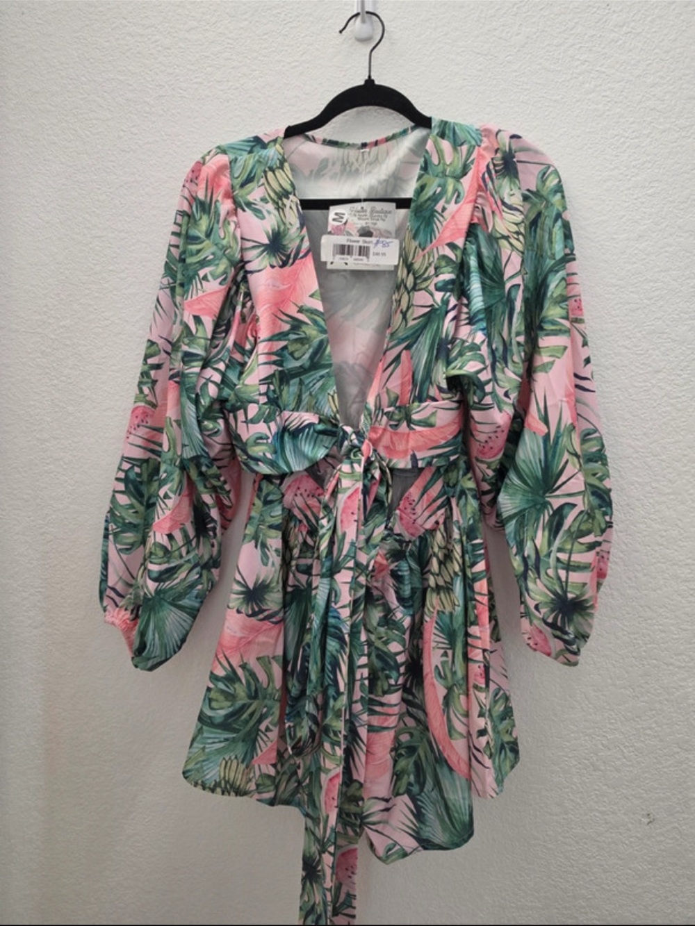Pink Tropical Print Women’s Skort Romper